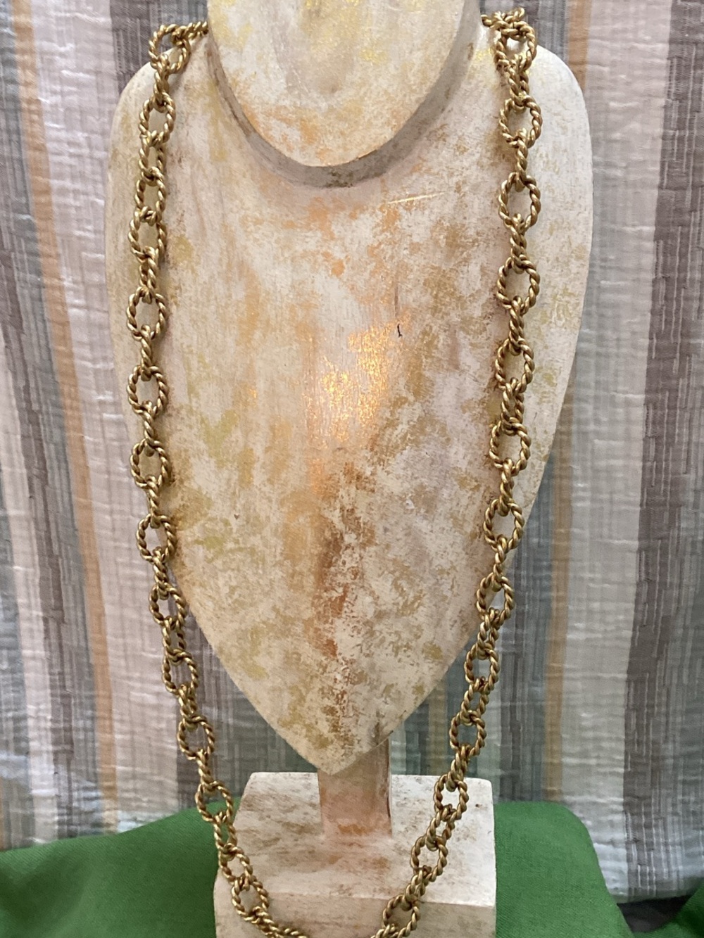 KJL textured chain necklace Vintage glamour 70s/80s retro Maximalist